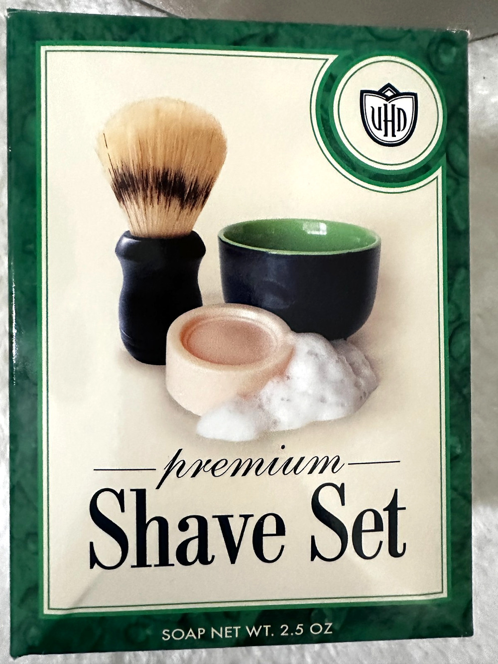 Van Der Hagen Premium Boar Bristle Shave Set(2.5 oz. Soap,Bowl,Brush) NEW IN BOX